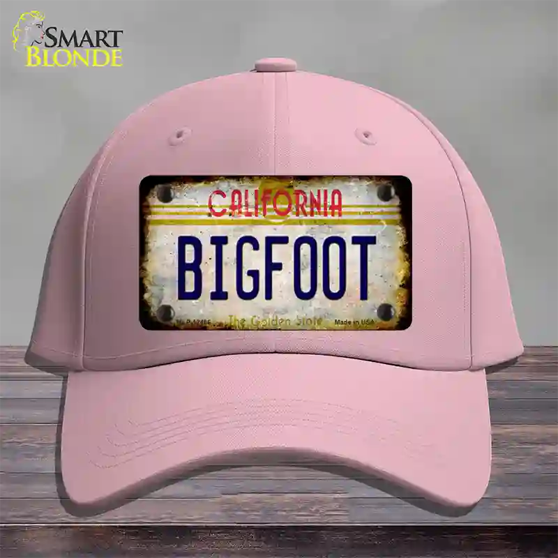 Bigfoot California Novelty License Plate Hat Cotton / Pink