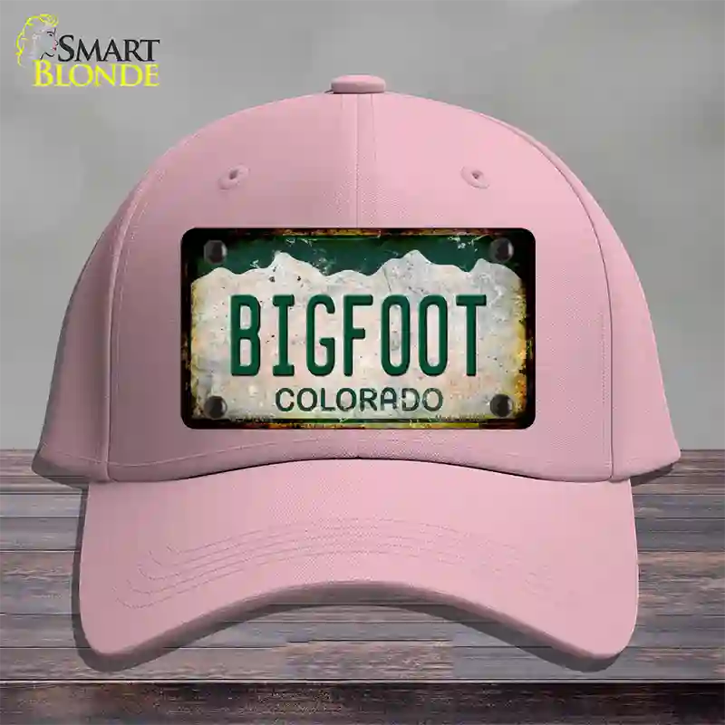 Bigfoot Colorado Rusty Novelty License Plate Hat Cotton / Pink