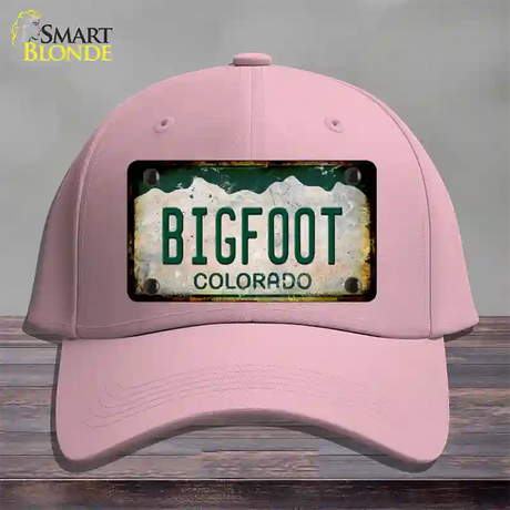 Bigfoot Colorado Rusty Novelty License Plate Hat Cotton / Pink