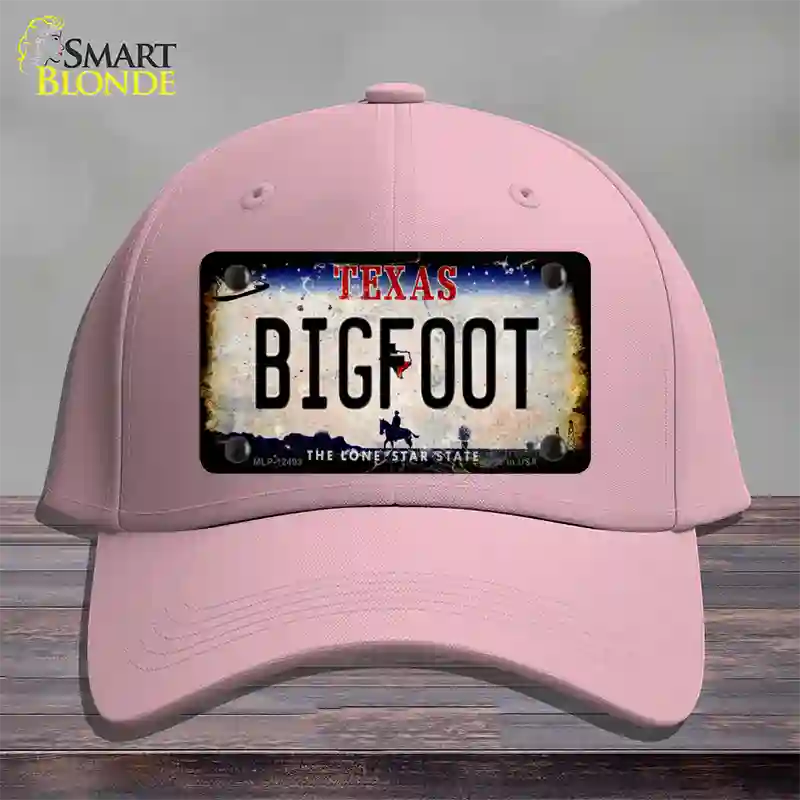 Bigfoot Texas Novelty License Plate Hat Cotton / Pink