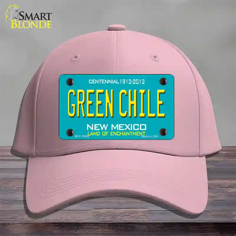 Green Chile New Mexico Green Novelty License Plate Hat Cotton / Pink