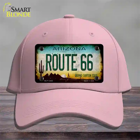 Route 66 Arizona Rusty Novelty License Plate Hat Cotton / Pink