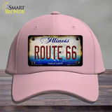 Route 66 Illinois Rusty Novelty License Plate Hat Cotton / Pink