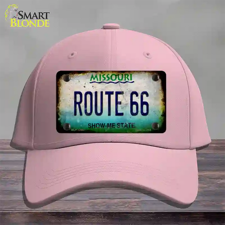 Route 66 Missouri Rusty Novelty License Plate Hat Cotton / Pink