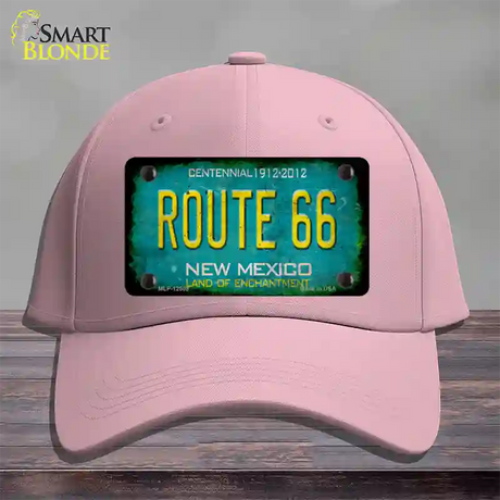 Route 66 New Mexico Rusty Novelty License Plate Hat Cotton / Pink