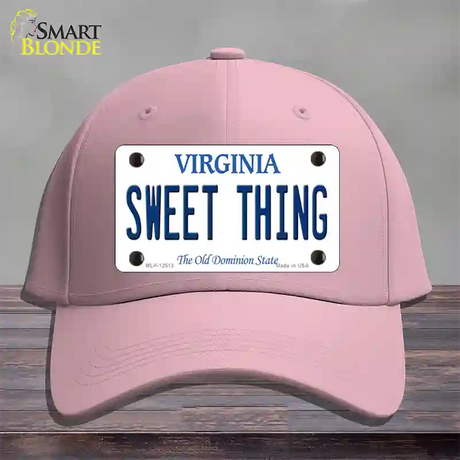 Sweet Thing Virginia Novelty License Plate Hat Cotton / Pink