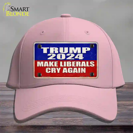 Trump Make Liberals Cry Again Novelty License Plate Hat Cotton / Pink