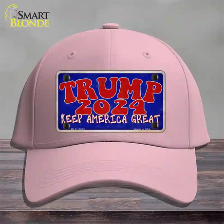 Trump 2024 Keep America Great Novelty License Plate Hat Cotton / Pink