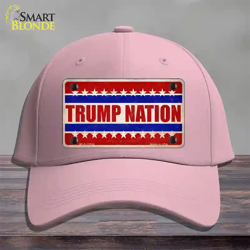 Trump Nation Novelty License Plate Hat Cotton / Pink