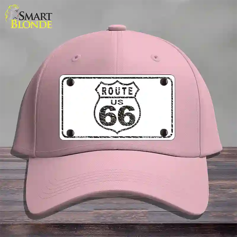 Route 66 Distressed Novelty License Plate Hat Cotton / Pink