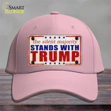 Silent Majority Stands with Trump Novelty License Plate Hat Cotton / Pink