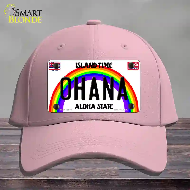 Ohana Hawaii Novelty License Plate Hat Cotton / Pink