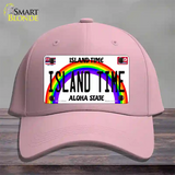 Island Time Hawaii Novelty License Plate Hat Cotton / Pink