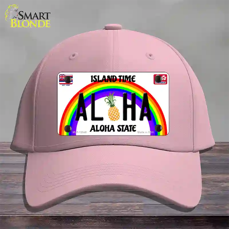 Aloha Pineapple Hawaii Novelty License Plate Hat Cotton / Pink