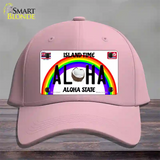 Aloha Coconut Hawaii Novelty License Plate Hat Cotton / Pink