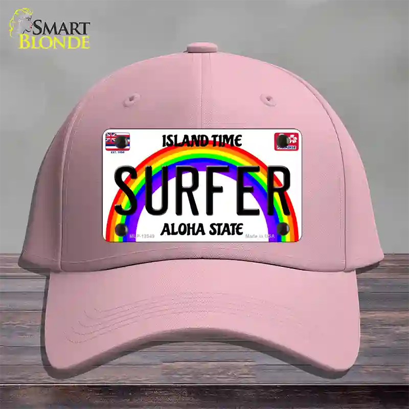 Surfer Hawaii Novelty License Plate Hat Cotton / Pink