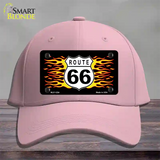 Route 66 Flames Novelty License Plate Hat Cotton / Pink