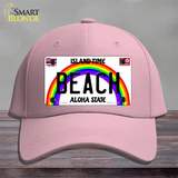 Beach Hawaii Novelty License Plate Hat Cotton / Pink