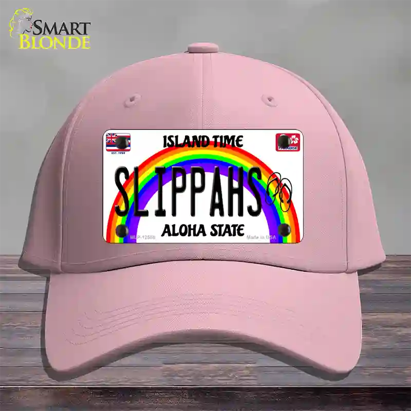 Slippahs Hawaii Novelty License Plate Hat Cotton / Pink