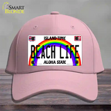 Beach Life Hawaii Novelty License Plate Hat Cotton / Pink