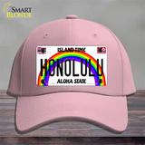 Honolulu Hawaii Novelty License Plate Hat Cotton / Pink