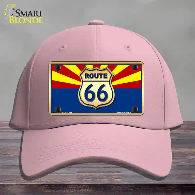 Route 66 Arizona State Flag Novelty License Plate Hat Cotton / Pink