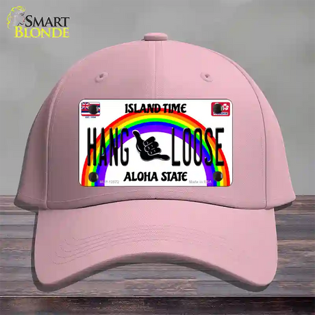 Hang Loose Hawaii Novelty License Plate Hat Cotton / Pink