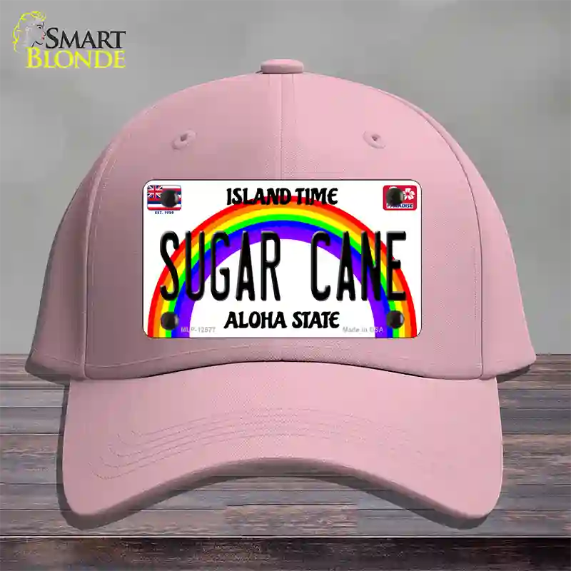 Sugar Cane Hawaii Novelty License Plate Hat Cotton / Pink