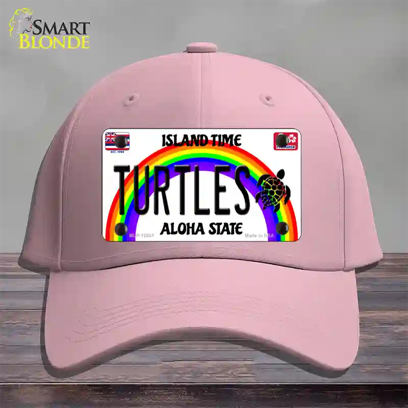 Turtles Hawaii Novelty License Plate Hat Cotton / Pink