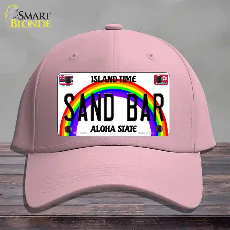 Sand Bar Hawaii Novelty License Plate Hat Cotton / Pink