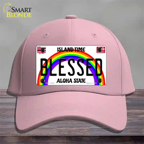 Blessed Hawaii Novelty License Plate Hat Cotton / Pink