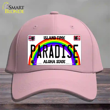 Paradise Hawaii Novelty License Plate Hat Cotton / Pink