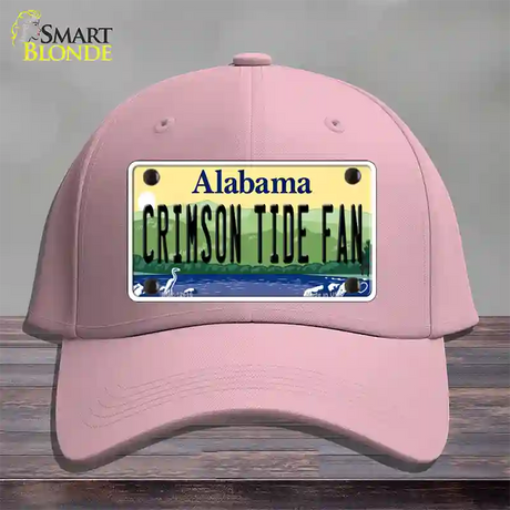 Crimson Tide Fan Novelty License Plate Hat Cotton / Pink