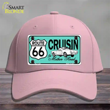 Route 66 Retro Cruisin Novelty License Plate Hat Cotton / Pink