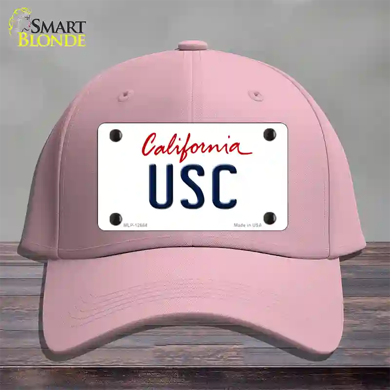 USC Novelty License Plate Hat Cotton / Pink