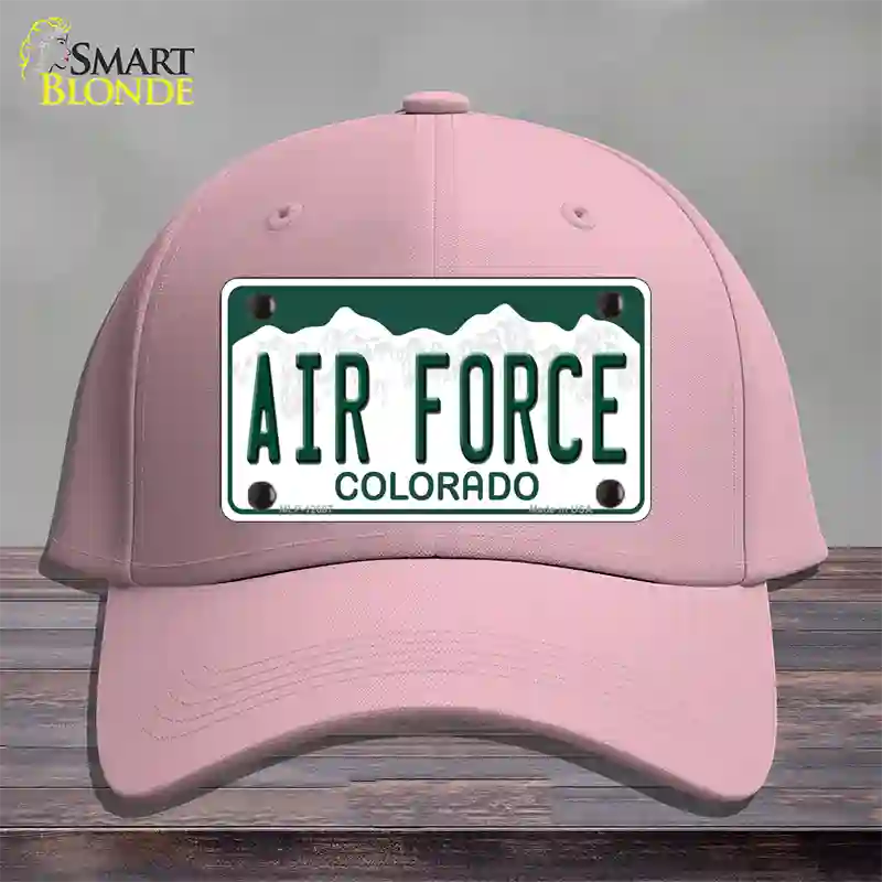 Air Force Novelty License Plate Hat Cotton / Pink