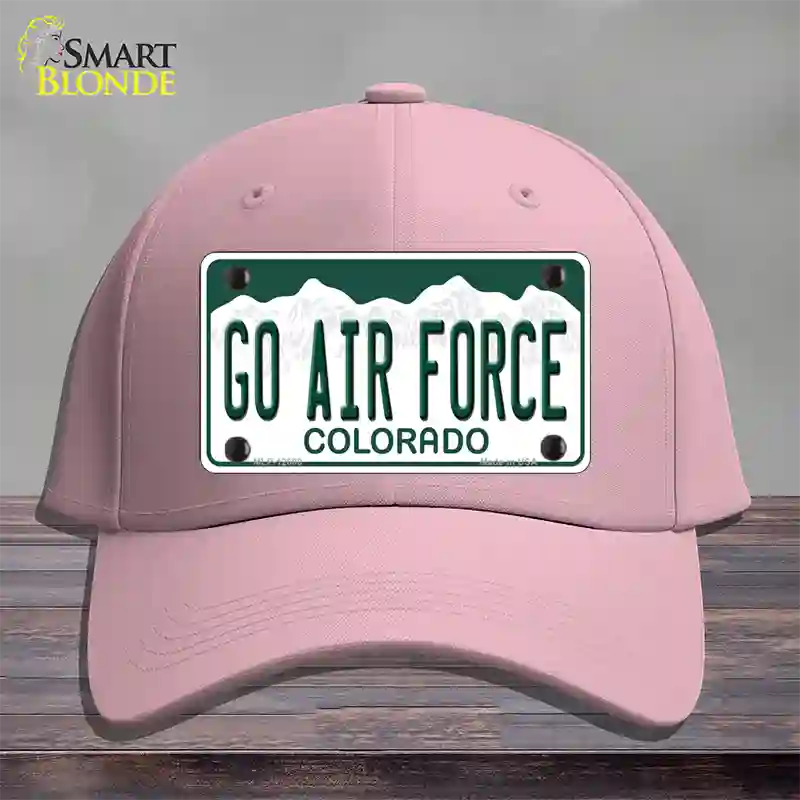 Go Air Force Novelty License Plate Hat Cotton / Pink