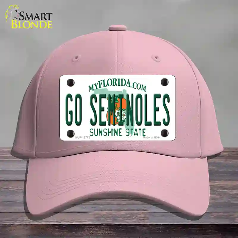 Go Seminoles Novelty License Plate Hat Cotton / Pink