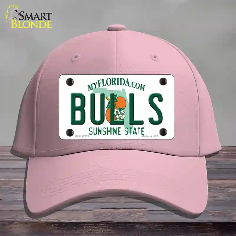 Bulls Novelty License Plate Hat Cotton / Pink