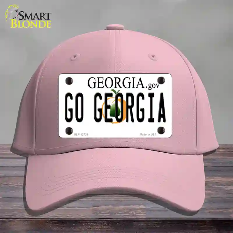 Go Georgia Novelty License Plate Hat Cotton / Pink