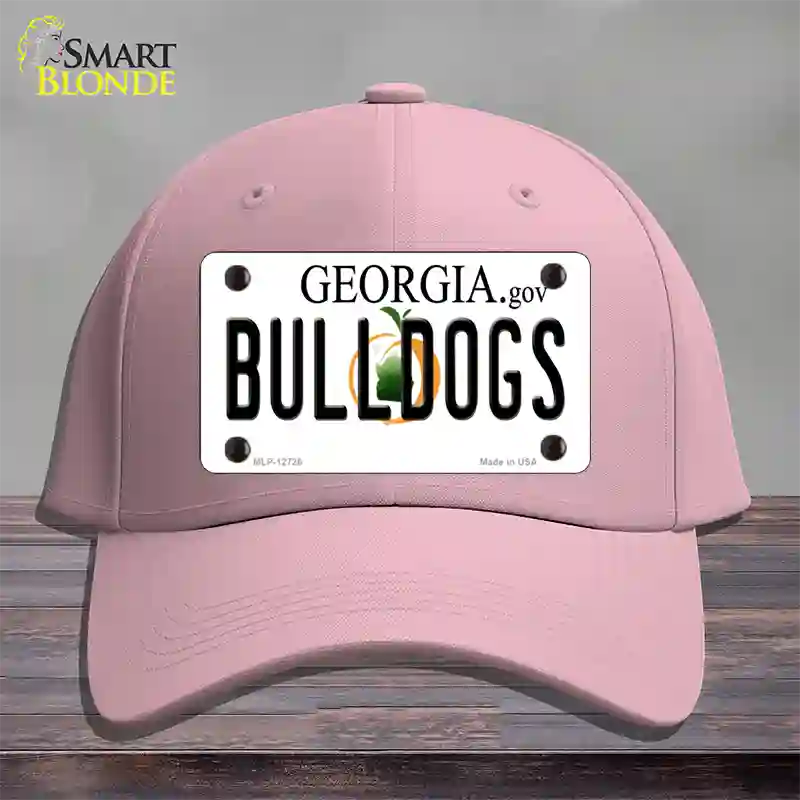 Bulldogs Georgia Peach Novelty License Plate Hat Cotton / Pink