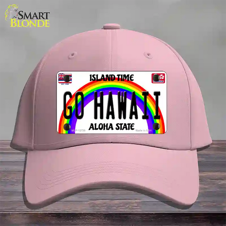 Go Hawaii Novelty License Plate Hat Cotton / Pink