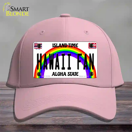 Hawaii Fan Novelty License Plate Hat Cotton / Pink