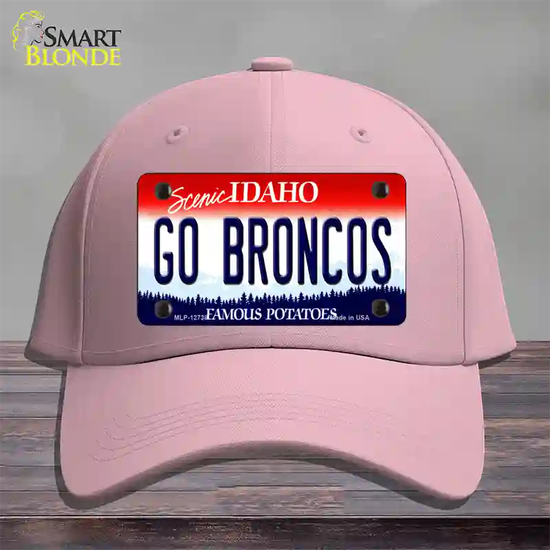 Go Broncos Novelty License Plate Hat Cotton / Pink