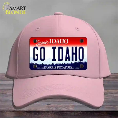 Go Idaho Novelty License Plate Hat Cotton / Pink