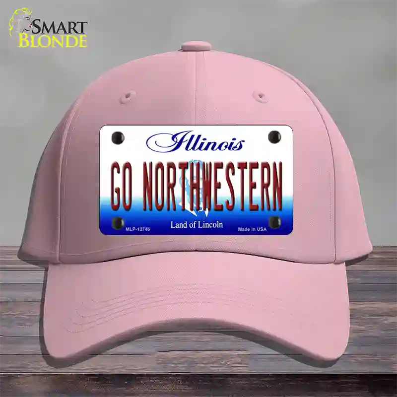 Go Northwestern Novelty License Plate Hat Cotton / Pink