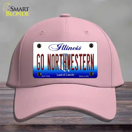 Go Northwestern Novelty License Plate Hat Cotton / Pink