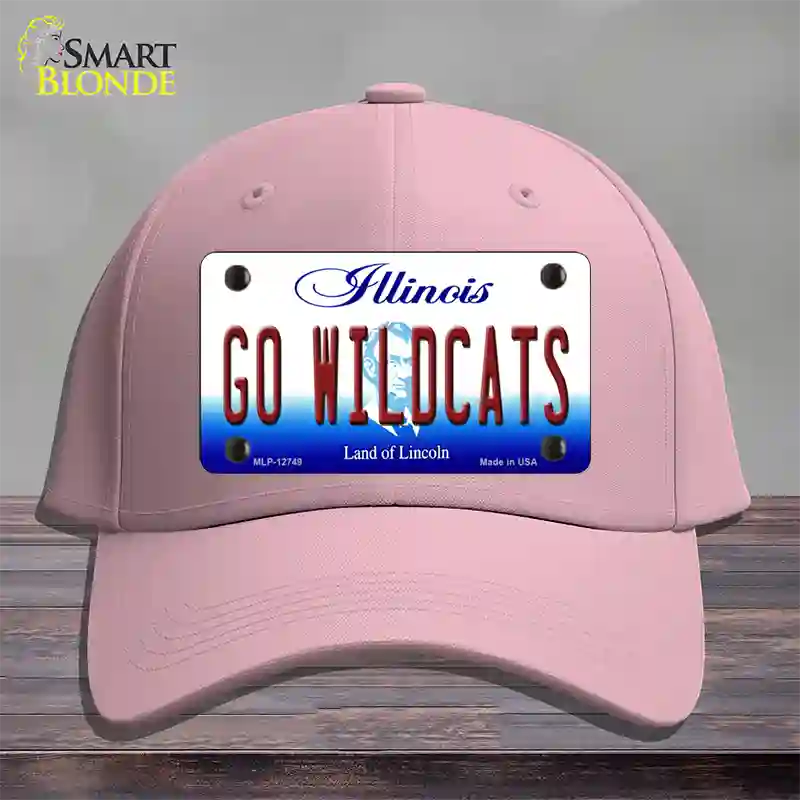 Go Wildcats Illinois Novelty License Plate Hat Cotton / Pink