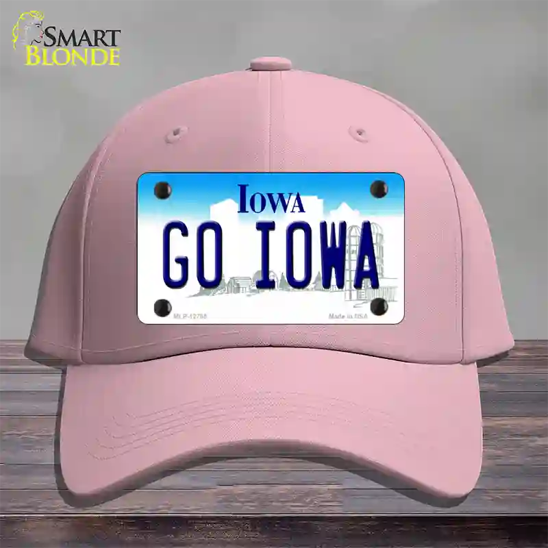 Go Iowa Novelty License Plate Hat Tag Cotton / Pink