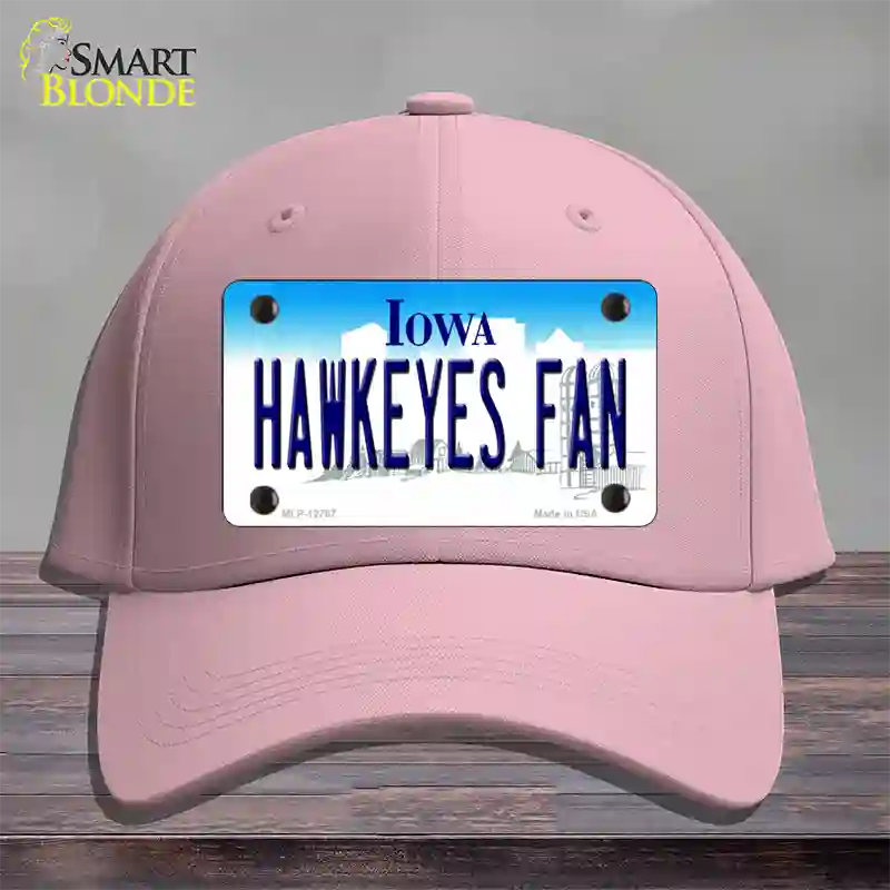 Hawkeyes Fan Novelty License Plate Hat Cotton / Pink